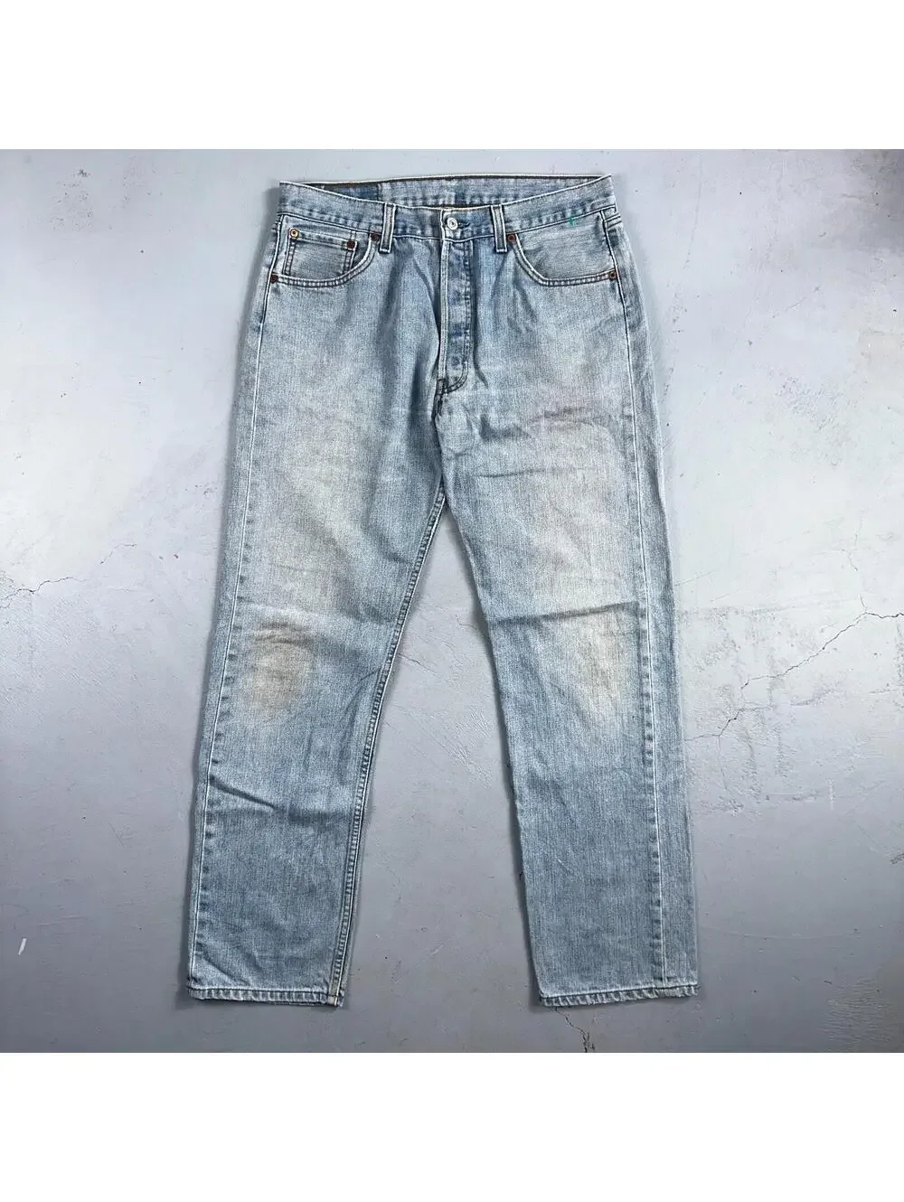 Levis 501 Vintage Y2K XX Straight Leg Jeans Blue Light Wash 34x34 Act 32x31